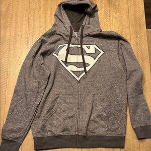 DC Comics Charcoal Superman Hoodie Jacket